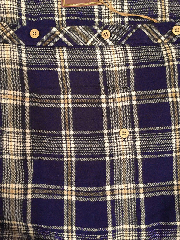 Falcon Bay Men's Long Sleeve Flannel Plaid Shirt With Sherpa Lining-3