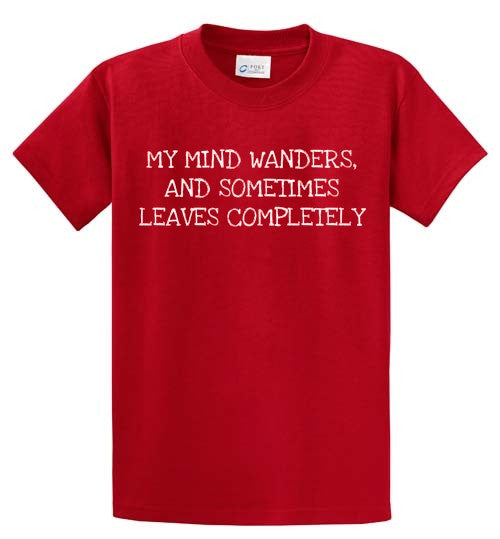 My Mind Wanders Printed Tee Shirt-1