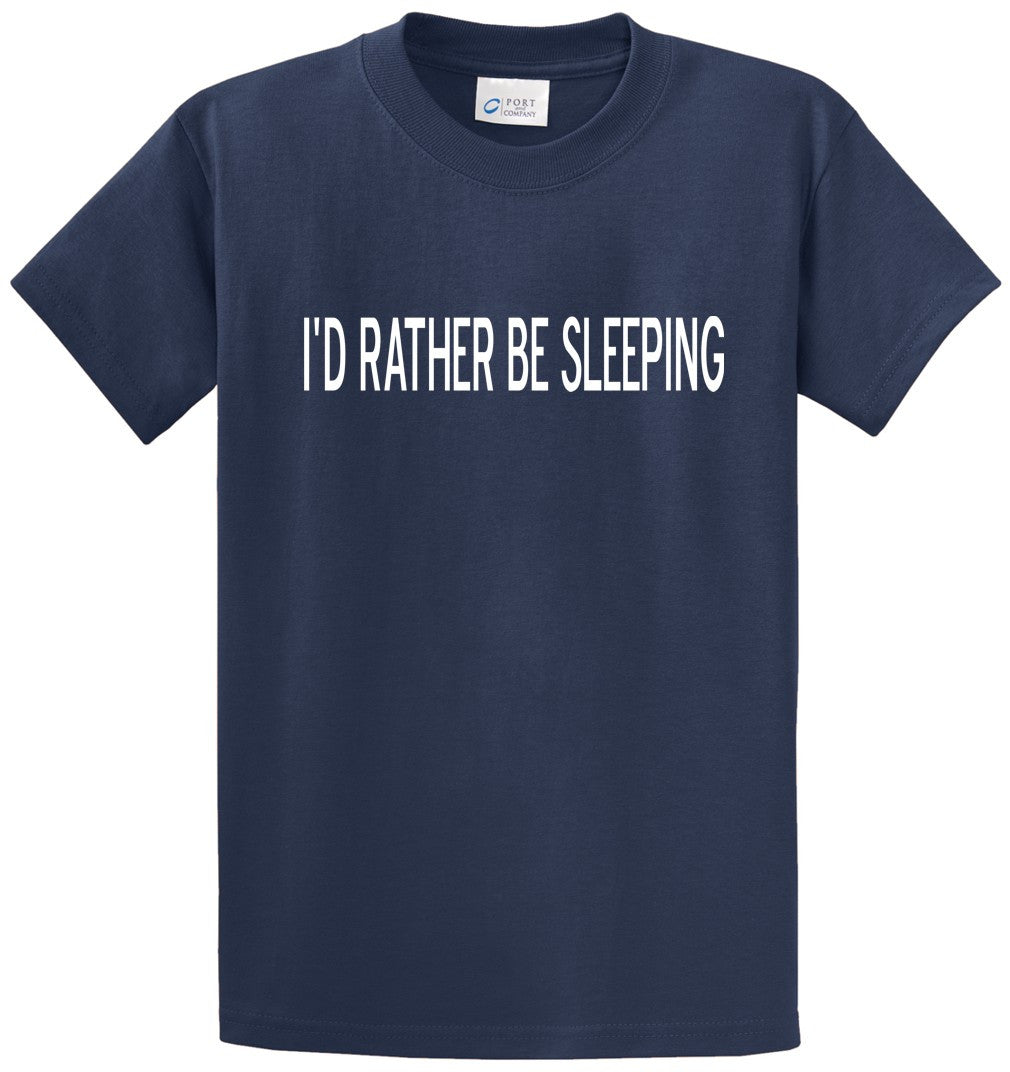 I'd Rather Be Sleeping Printed Tee Shirt-1
