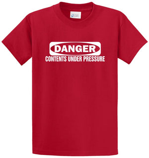 Danger Contents Under Pressure Printed Tee Shirt