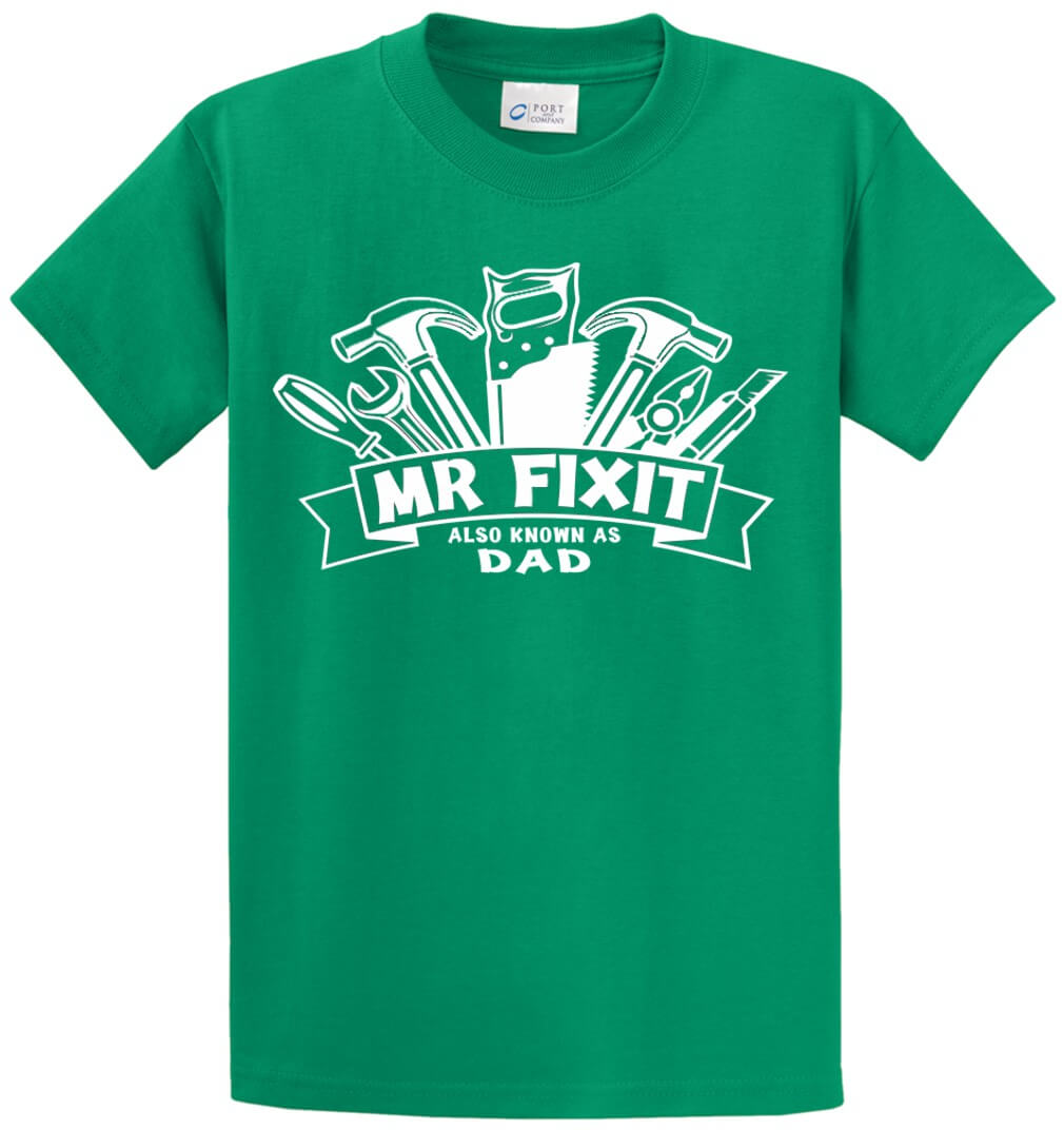 Mr Fixit Dad Printed Tee Shirt-1
