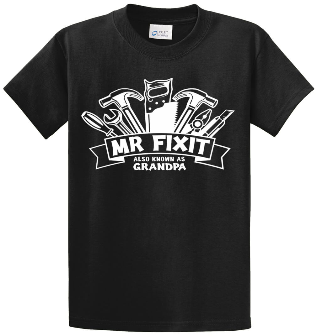 Mr Fixit Grandpa Printed Tee Shirt-1