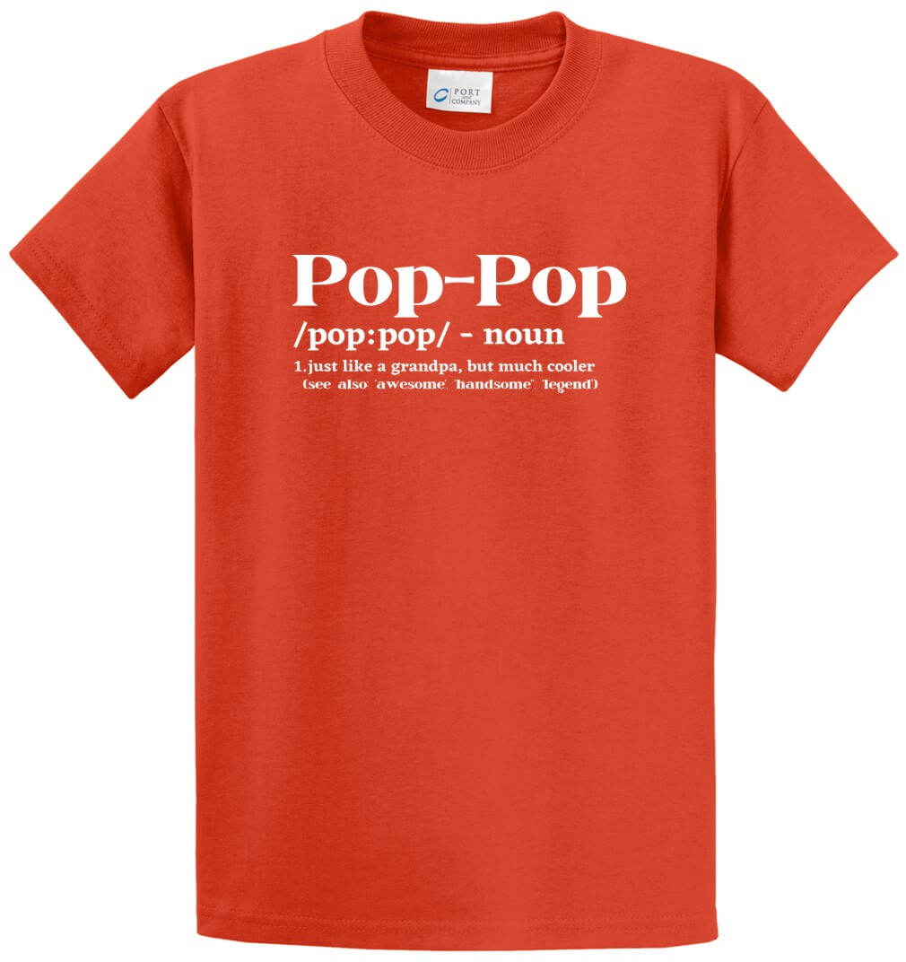 Pop Pop Definition Printed Tee Shirt-1