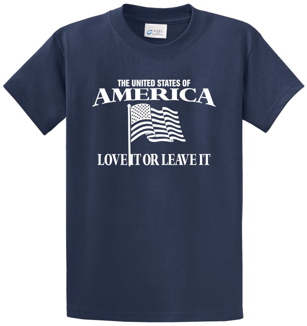 America Love It Or Leave It Printed Tee Shirt-1