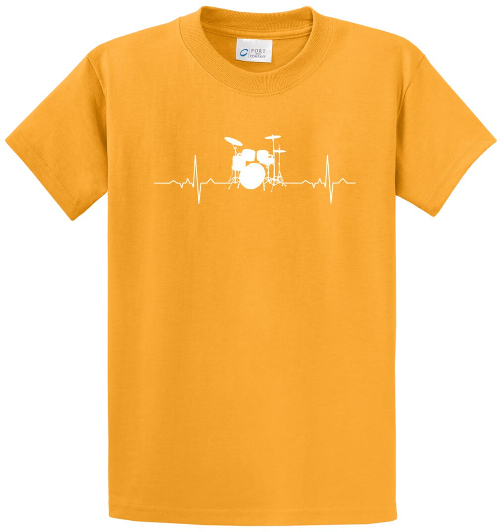 Drums Heartbeat Printed Tee Shirt-1
