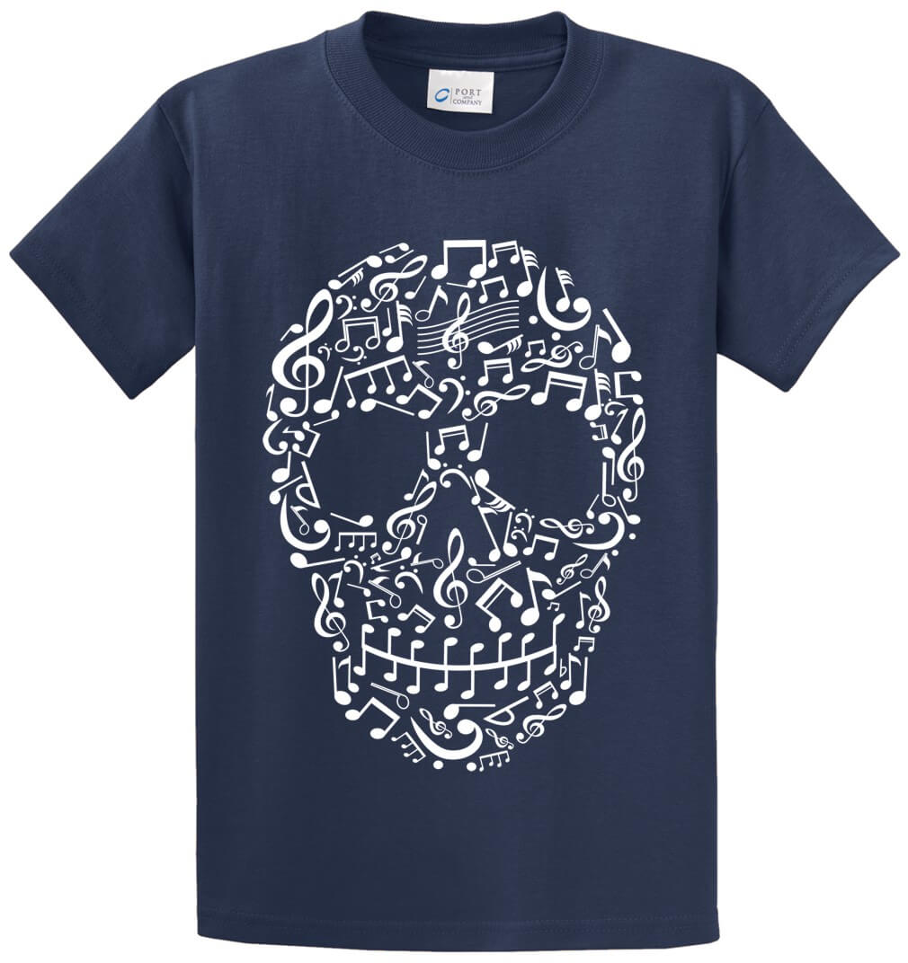 Music Skull Printed Tee Shirt-1