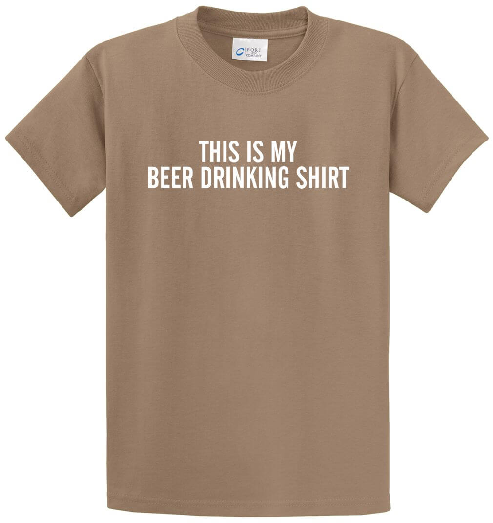 Beer Drinking Shirt Printed Tee Shirt-1