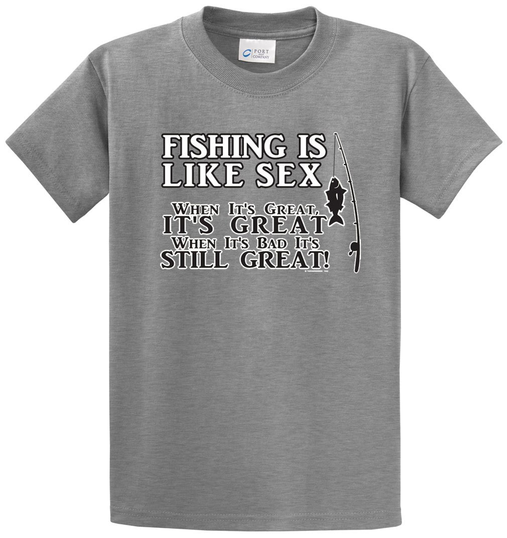 Fishing Like Sex  Printed Tee Shirt-1