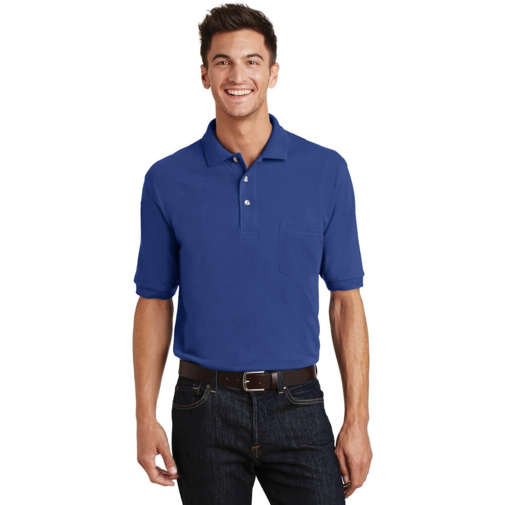 Port Authority Heavyweight Cotton Pique Polo with Pocket SM-6XL-4