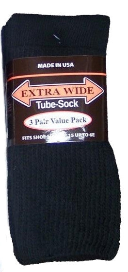 Men's King Size Extra Wide Tube Sock (3Pr Pack)-3