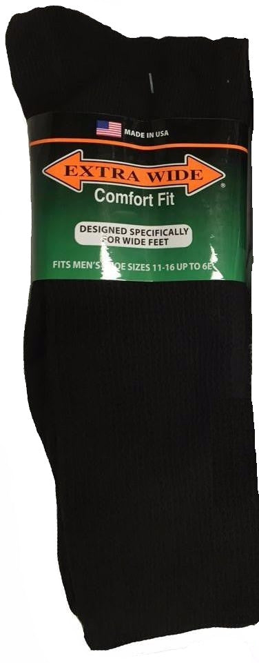Men's King Size Extra Wide Athletic Crew Sock-3