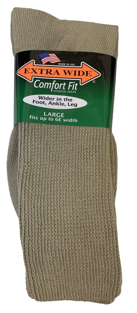 Men's King Size Extra Wide Athletic Crew Sock-5