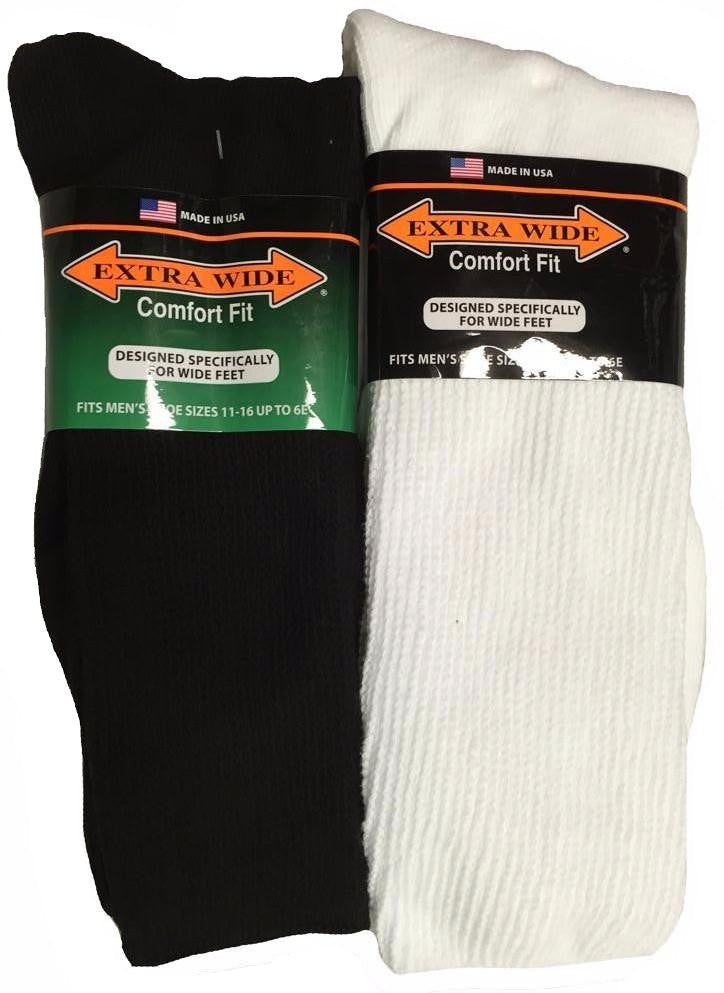 Men's King Size Extra Wide Athletic Crew Sock-1