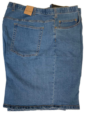 Harbor Bay Brand Men's Elastic Waist Denim Short blue