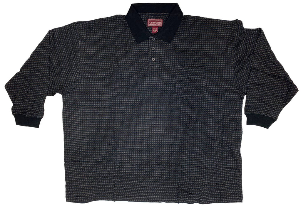 Falcon Bay Men's Long Sleeve Fancy Polo Shirt Closeout-2
