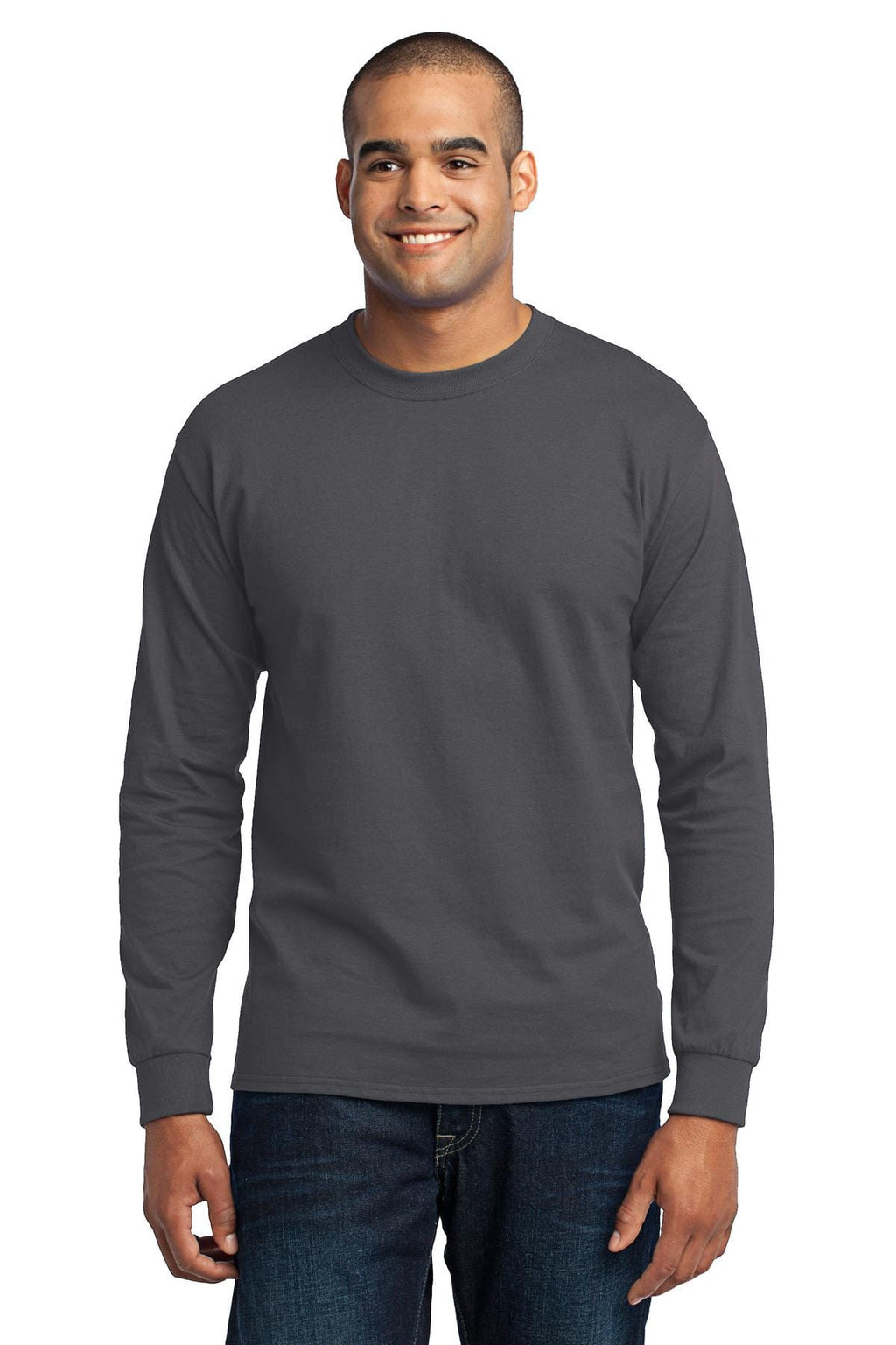 Port & Company 50/50 Poly/Cotton Long Sleeve Tee 2XL-6XL and LT-4XT-3