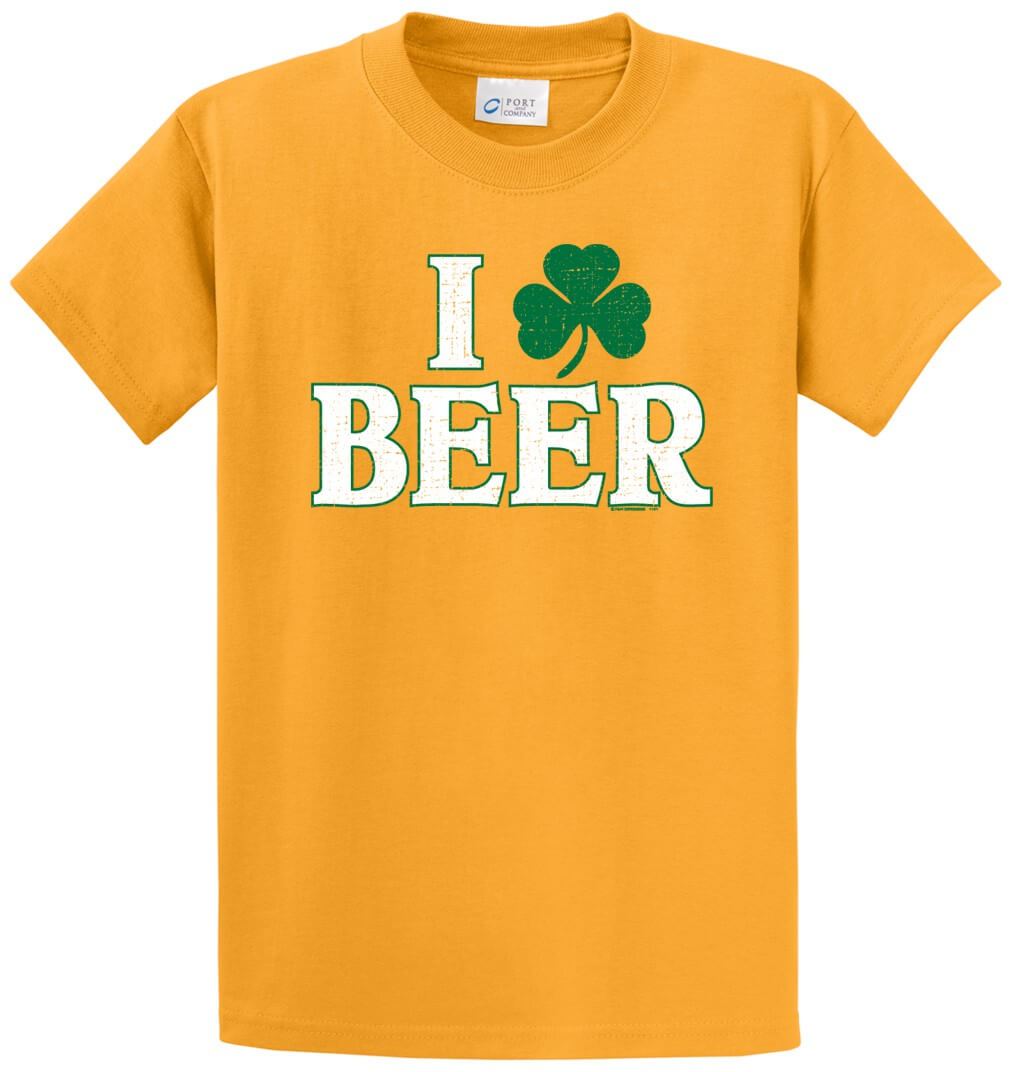 I Clover Beer Printed Tee Shirt-1