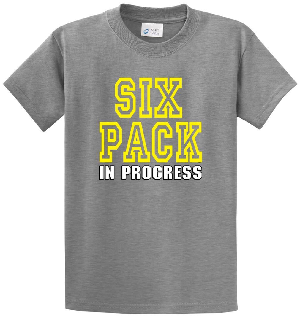 Six Pack In Progress Printed Tee Shirt-1