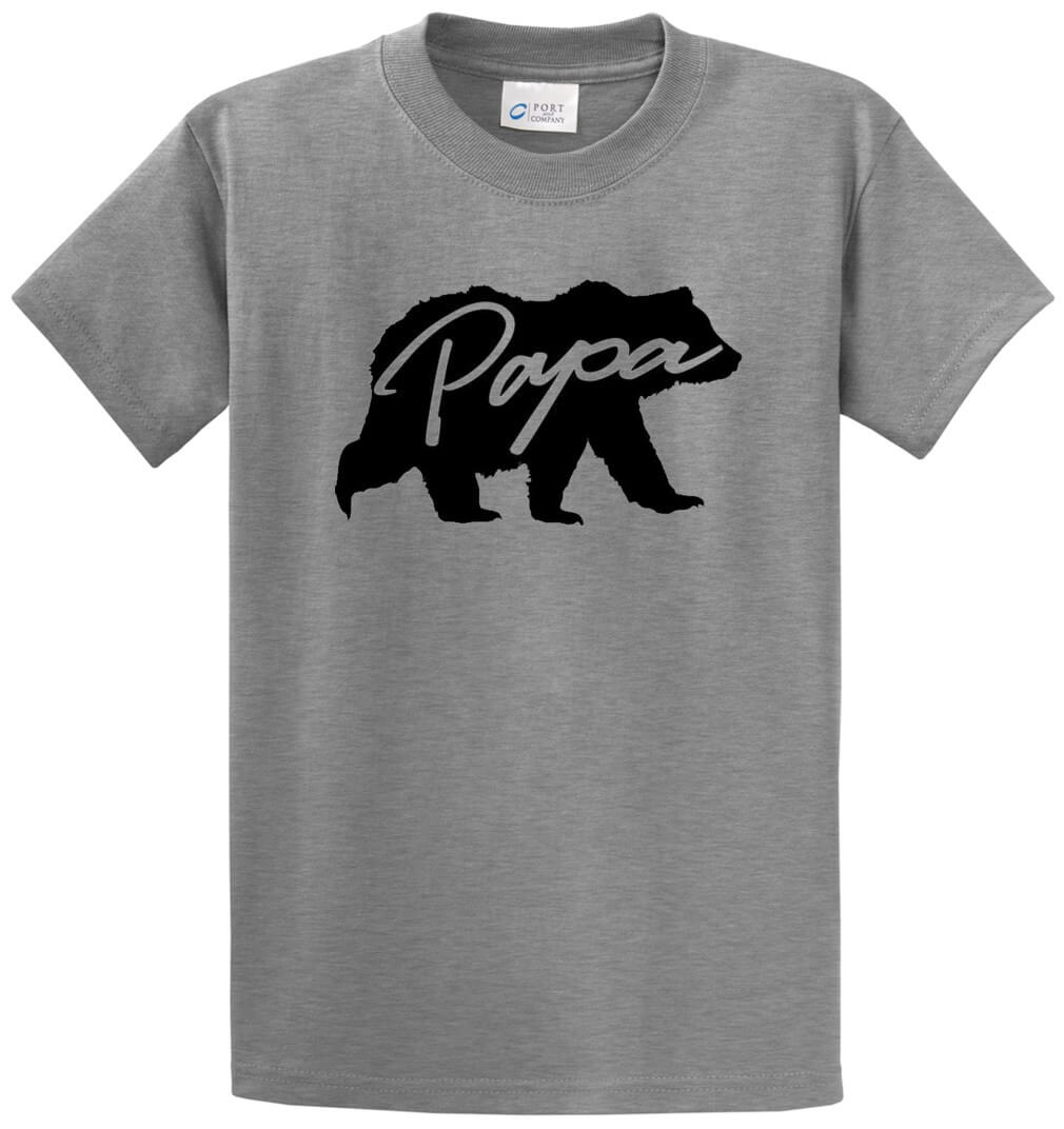 Papa Bear Printed Tee Shirt-1