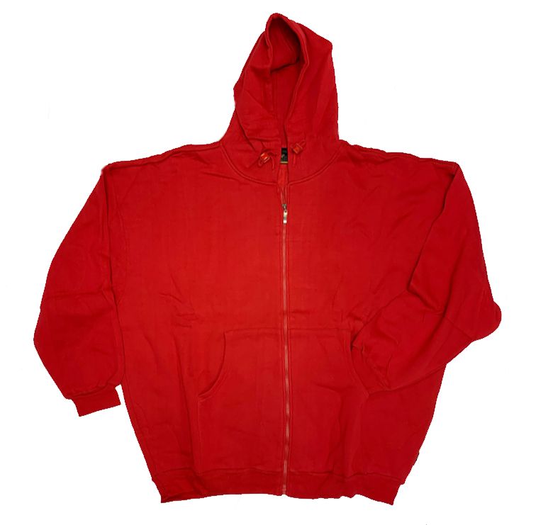 Red zip front hoodie deals