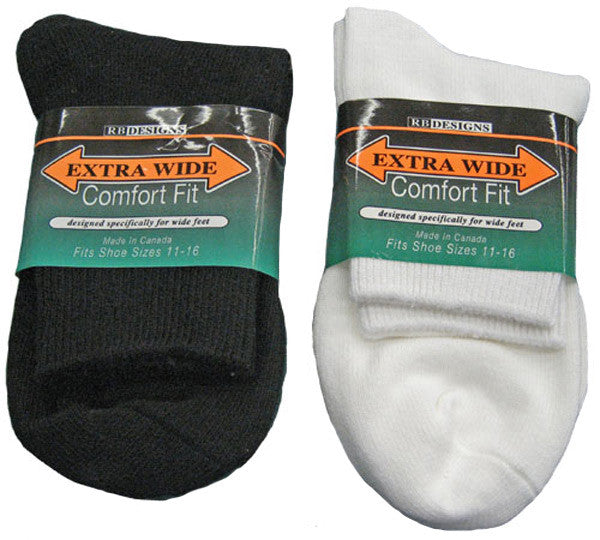 King Size Extra Wide 1/4 Crew Sock-1