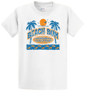 Beach Bum - Palm Trees, Sun Printed Tee Shirt