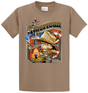 American Way Of Life-Cty Music  Printed Tee Shirt