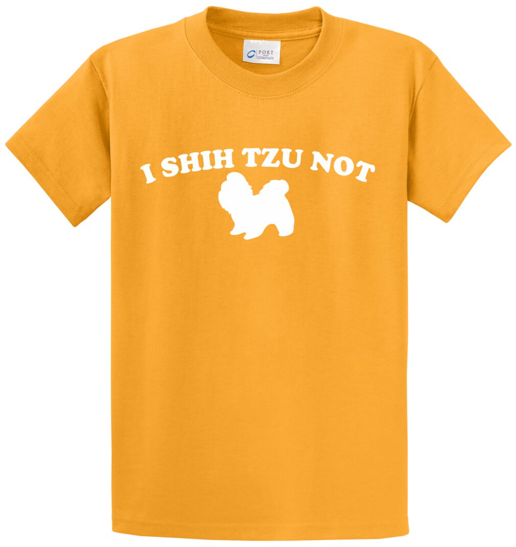 I Shih Tzu Not Printed Tee Shirt-1