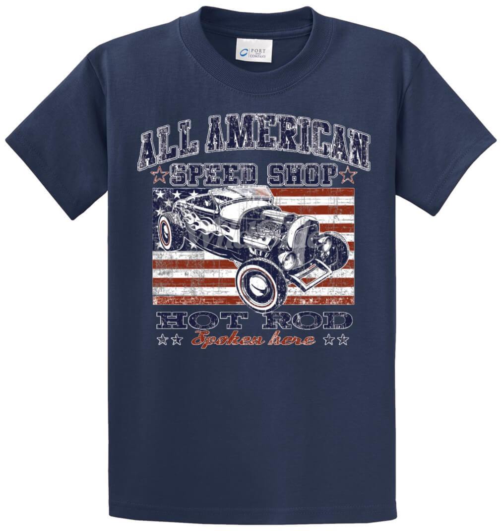All American Speed Shop Printed Tee Shirt-1
