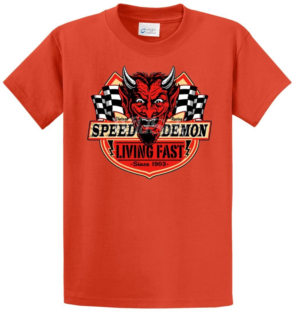 Speed Demon Living Fast Printed Tee Shirt-1