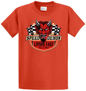 Speed Demon Living Fast Printed Tee Shirt