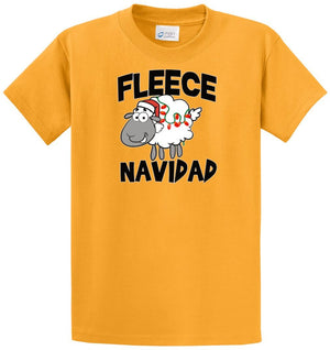 Fleece Navidad Christmas Sheep Printed Tee Shirt