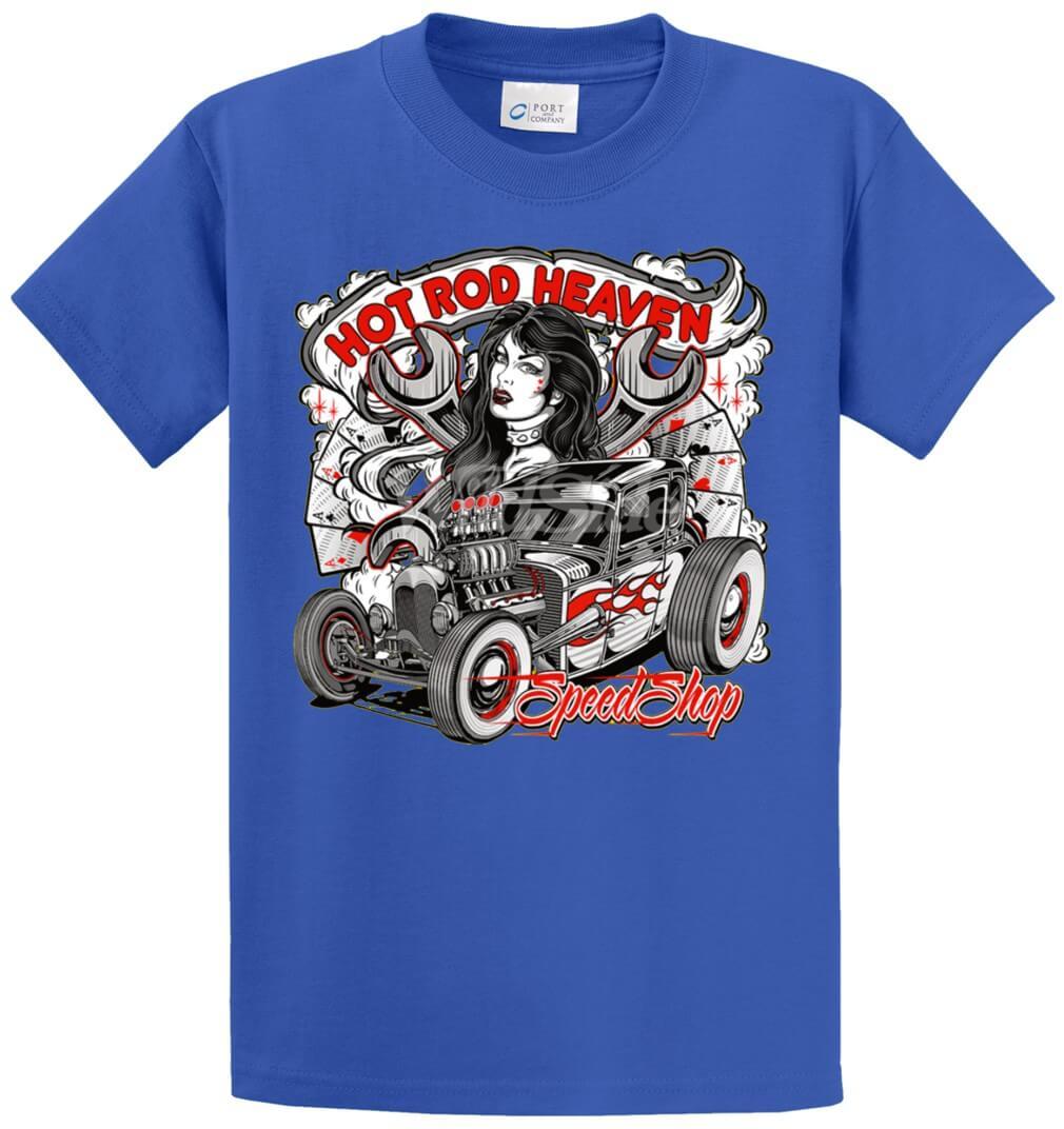 Hot Rod Heaven Speed Shop Printed Tee Shirt-1