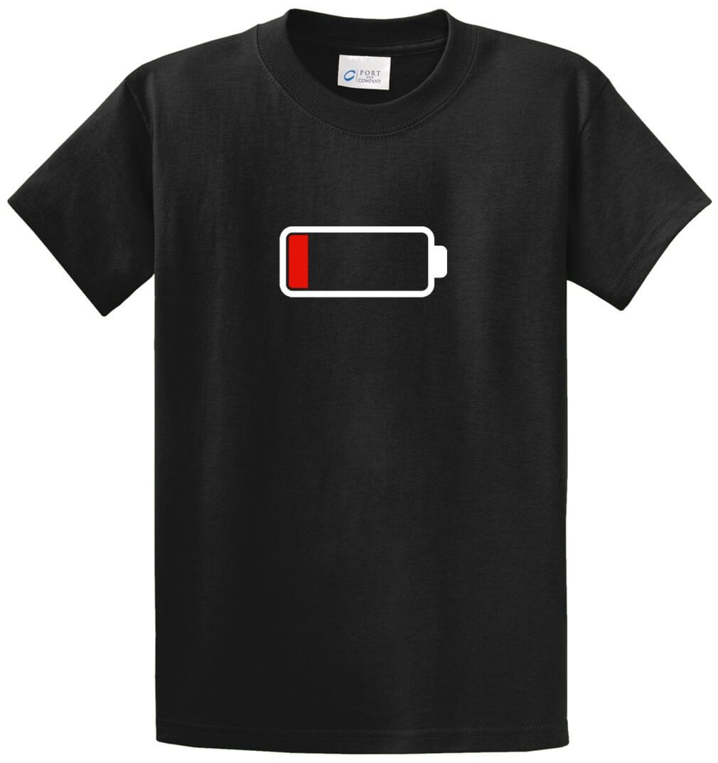 Low Battery Printed Tee Shirt-1