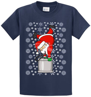 Santa Keg Stand Printed Tee Shirt