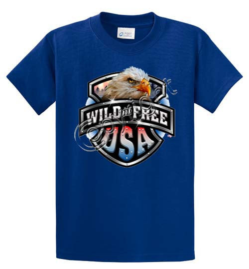 Wild & Free-Eagle/Shield Printed Tee Shirt-1