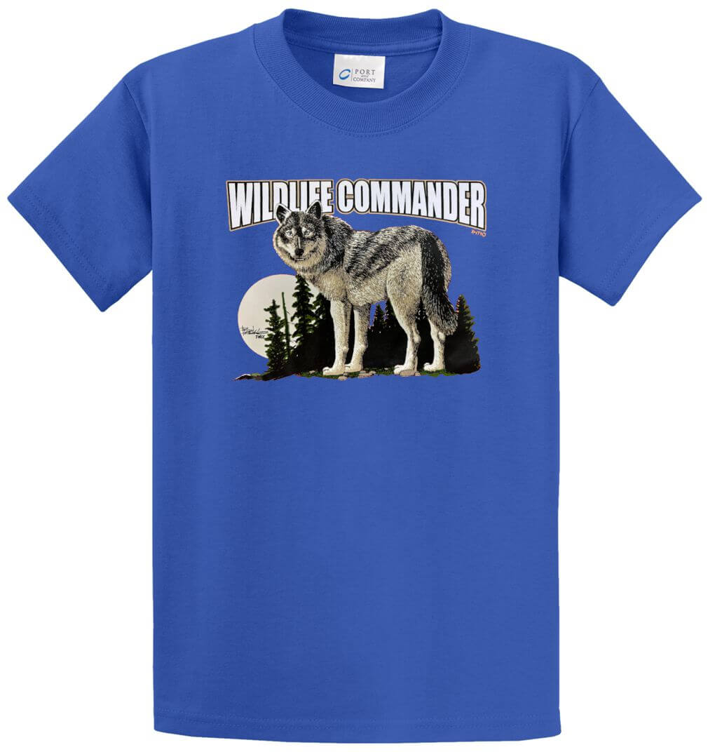 Wildlife Commander Wolf Printed Tee Shirt-1