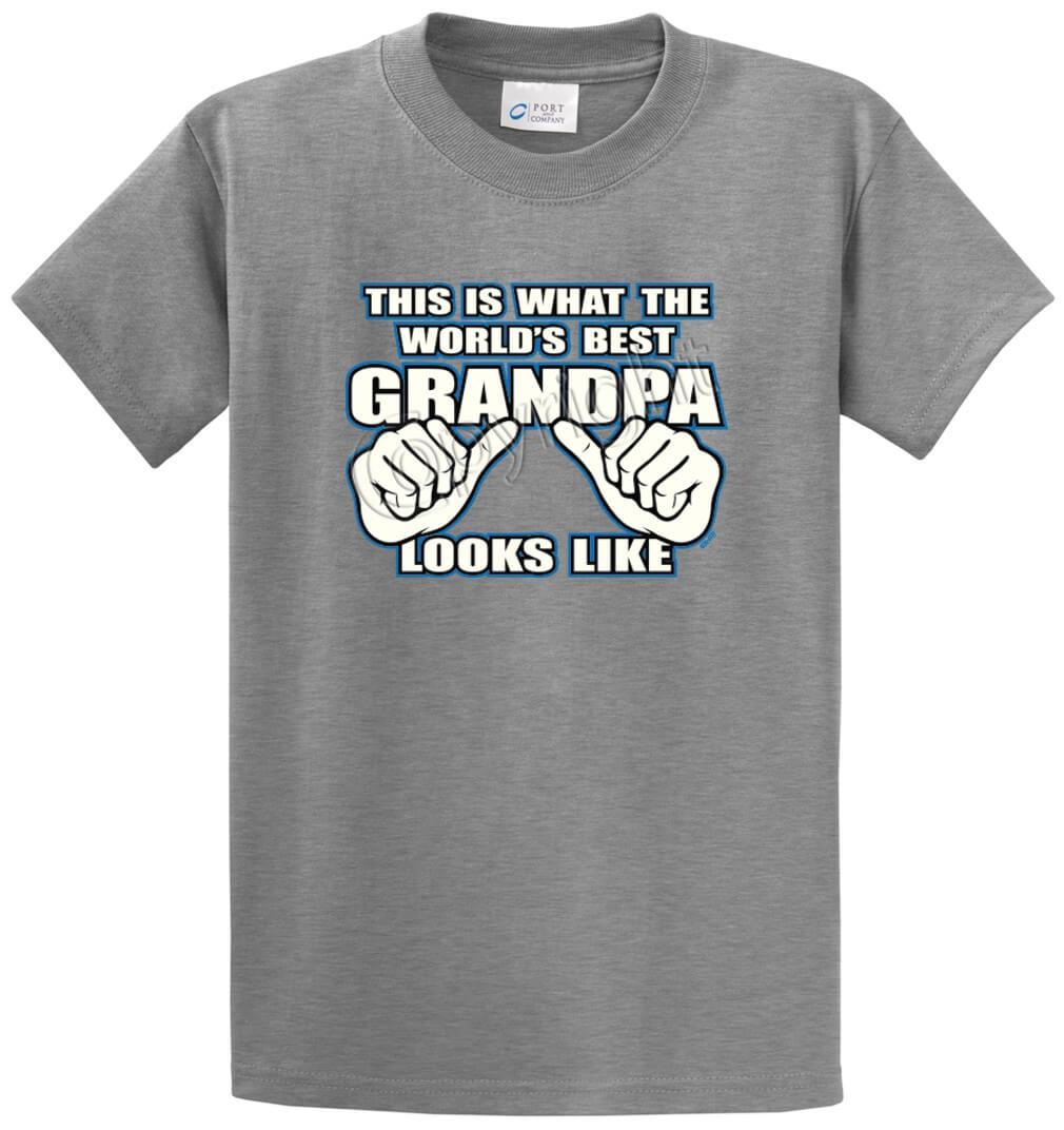 World'S Best Grandpa Looks Like Printed Tee Shirt-1