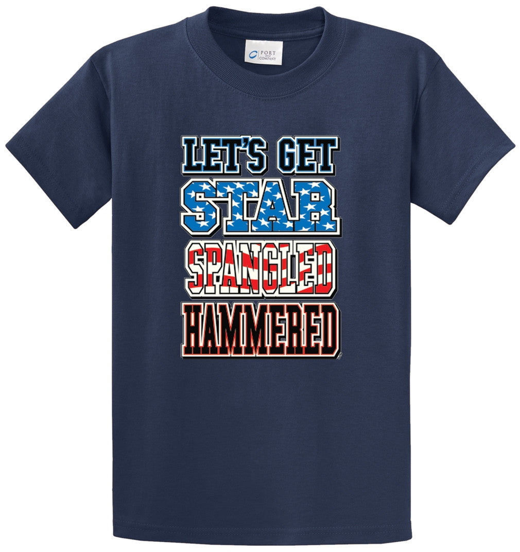Lets Get Star Spangled Hammered Printed Tee Shirt-1