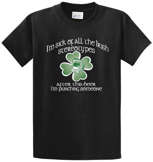 Irish Stereotypes Printed Tee Shirt