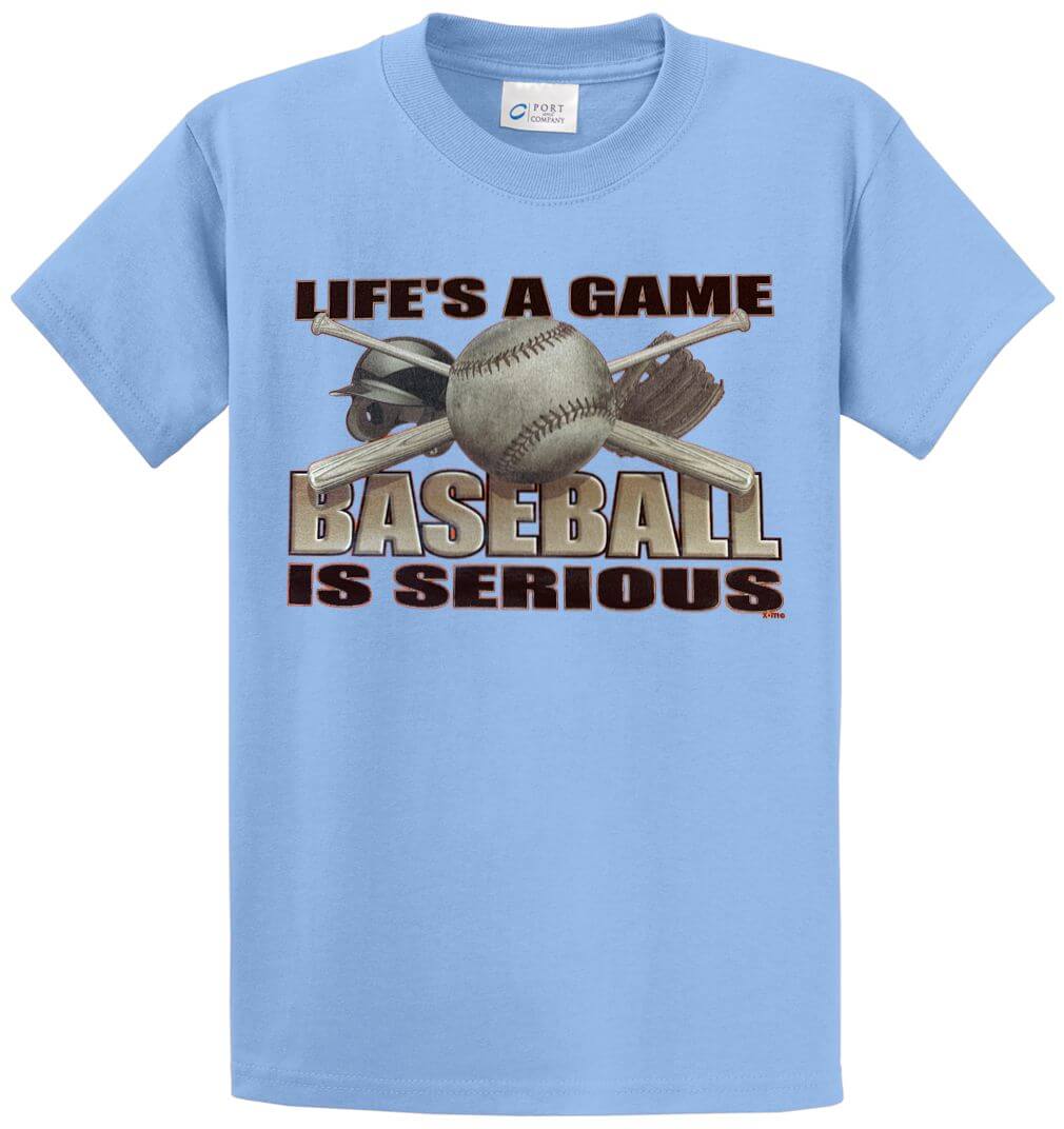 Life's A Game - Baseball Printed Tee Shirt-1